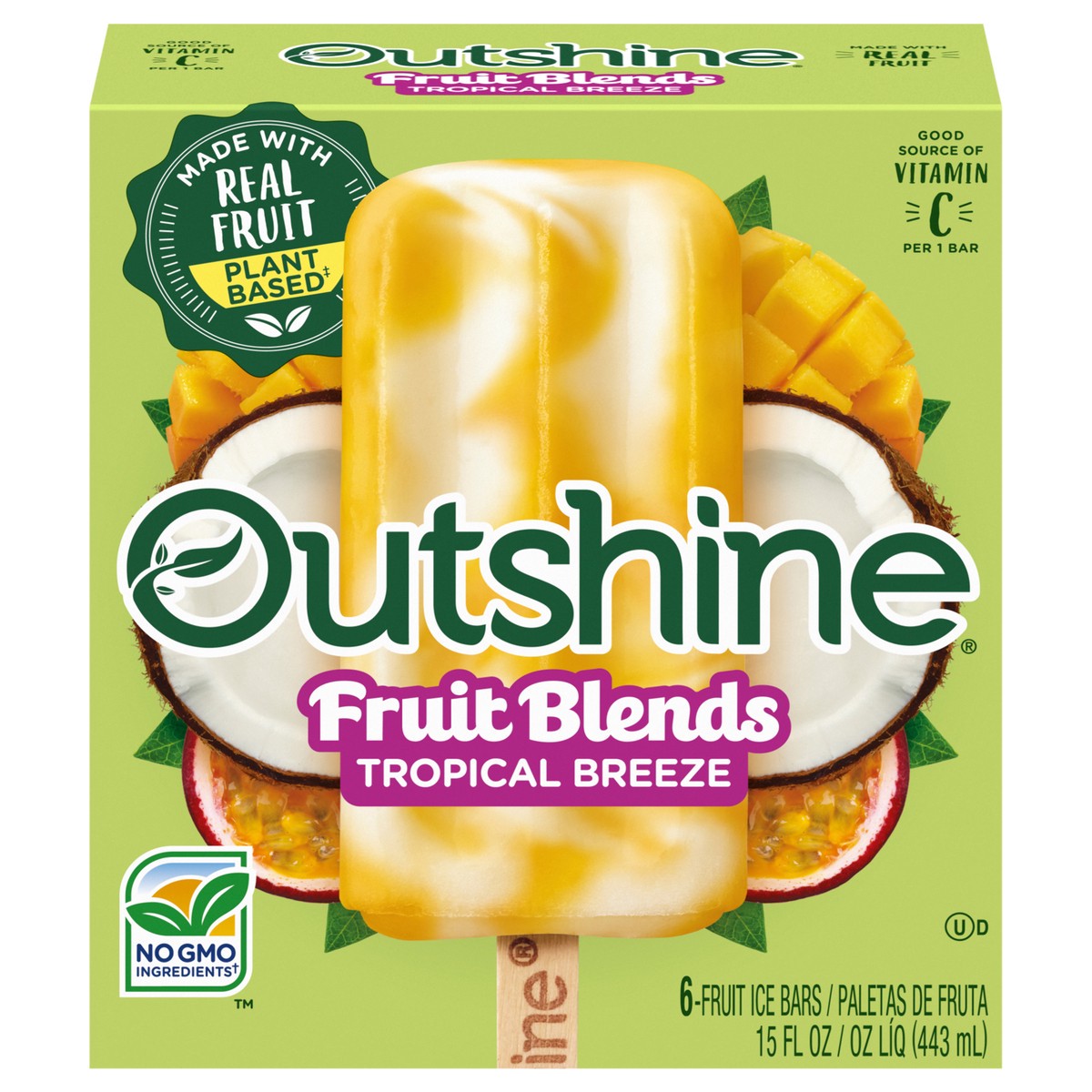 slide 1 of 14, Outshine Fruit Blends Tropical Punch 6 ct 15 oz, 6 ct