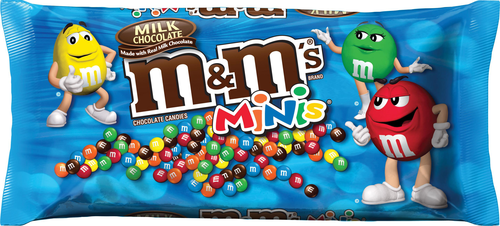 slide 1 of 1, M&M's Milk Chocolate Minis Candy, 10.8 oz