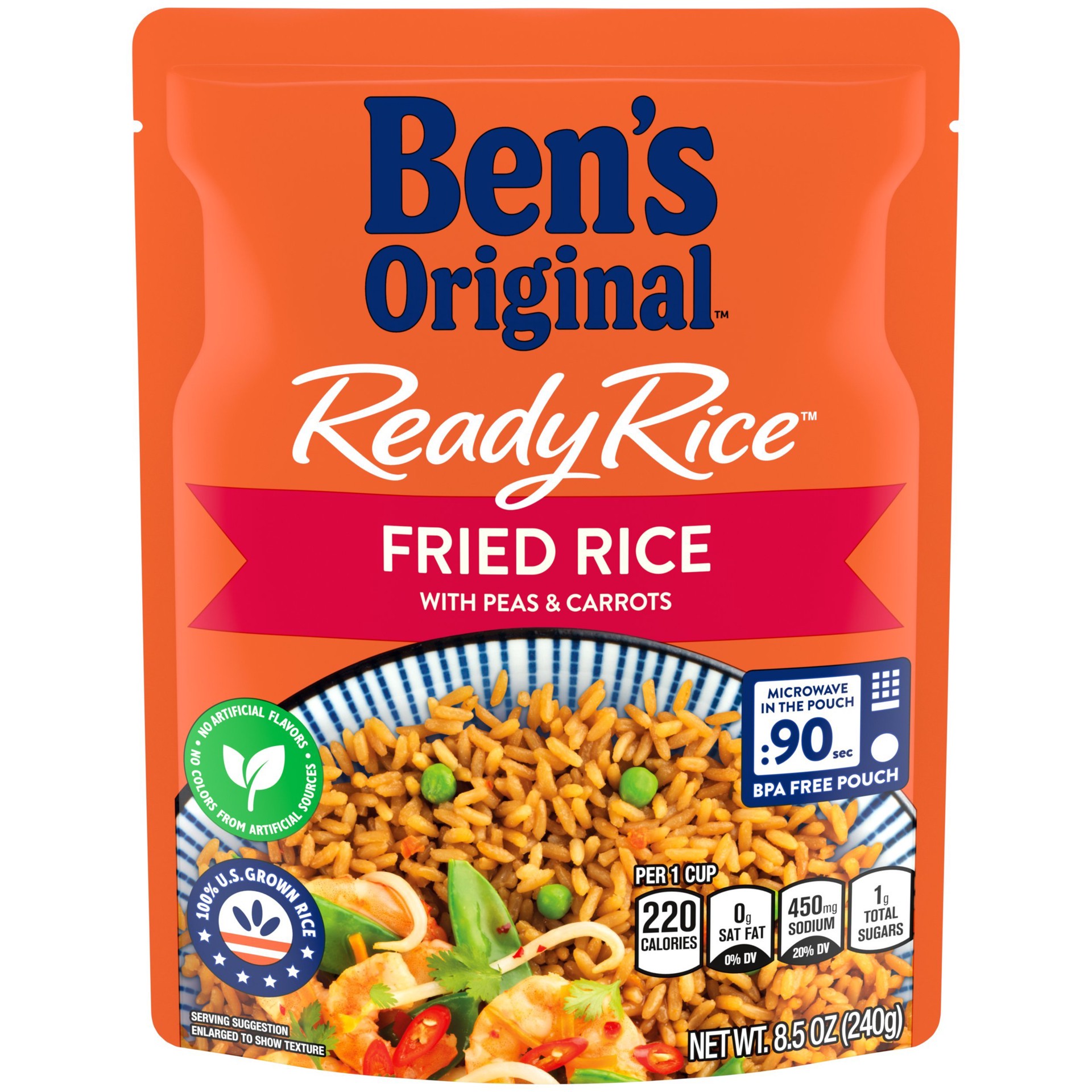 slide 1 of 9, BEN'S ORIGINAL™ READY RICE™. Fried Rice, 8.5 oz pouch, 8.5 oz