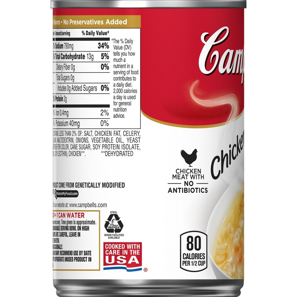 slide 3 of 8, Campbell's Condensed Chicken and Rice Soup, 10.5 oz Can, 10.5 oz