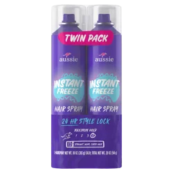 Aussie Instant Freeze Hair Spray for Curly Hair, Straight Hair, and Wavy Hair