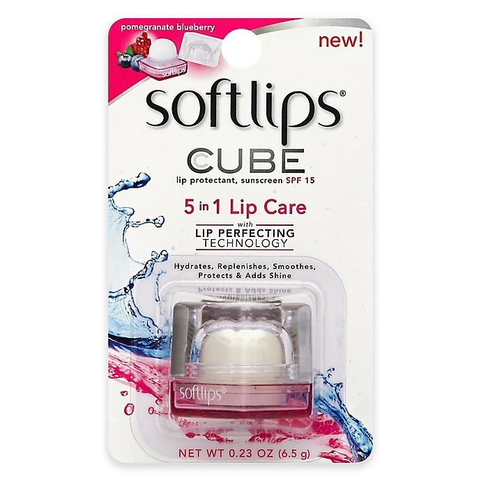 slide 1 of 1, Softlips Cube 5-in-1 Lip Care SPF Pomegranate Blueberry, 0.23 oz