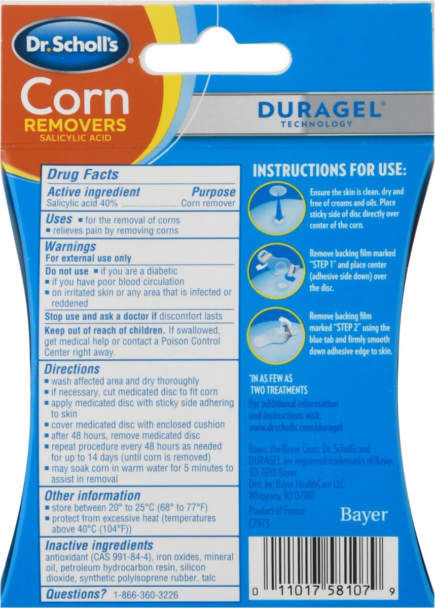 slide 9 of 9, Dr. Scholl's Duragel Corn Remvr, 6 ct