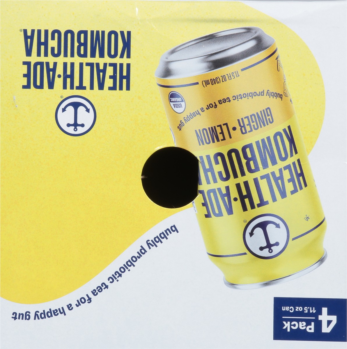 slide 2 of 15, Health-Ade Health Ade Kombucha- Ginger Lemon- 4 ct, 4 ct; 11.5 oz