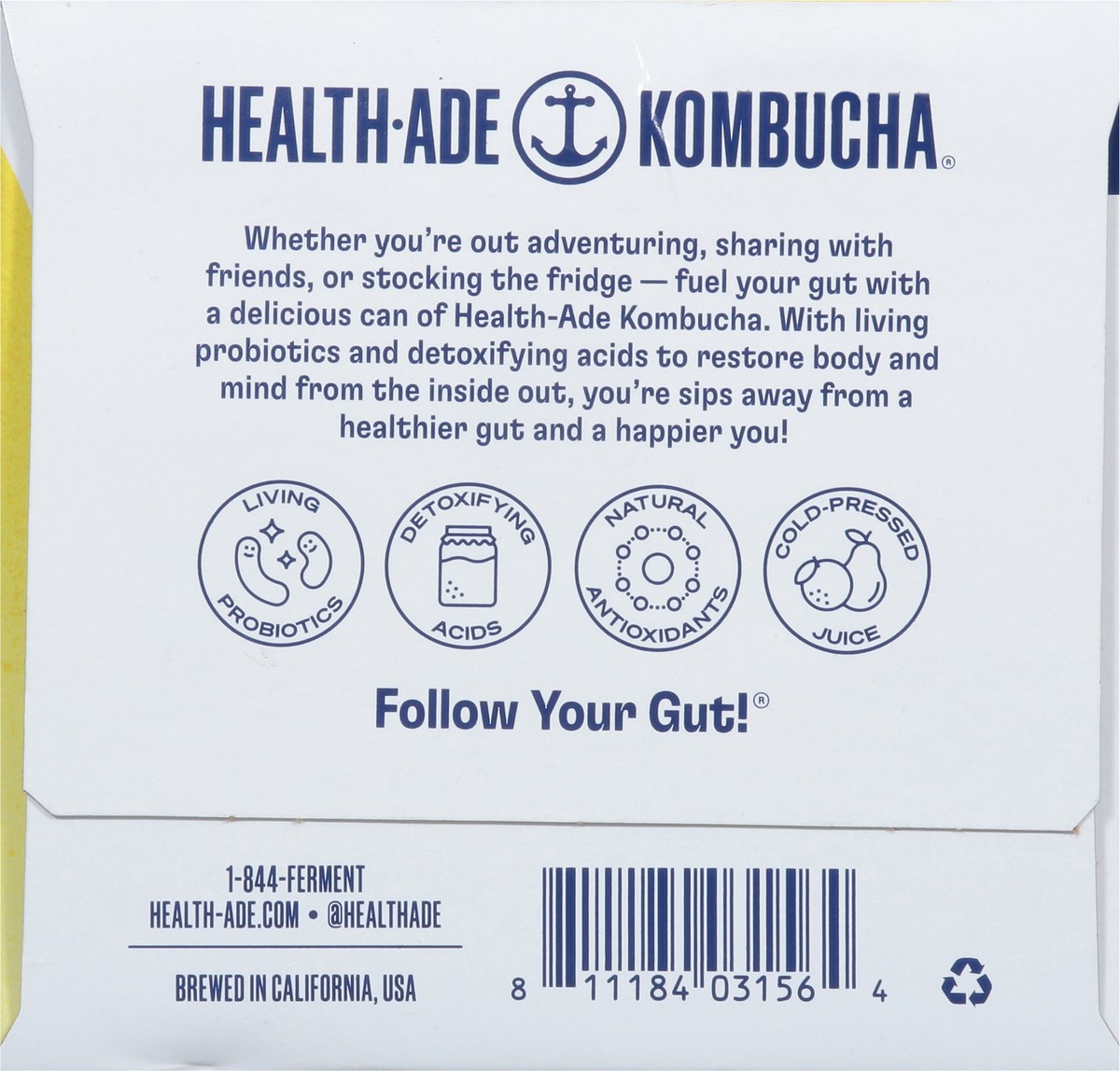 slide 13 of 15, Health-Ade Health Ade Kombucha- Ginger Lemon- 4 ct, 4 ct; 11.5 oz