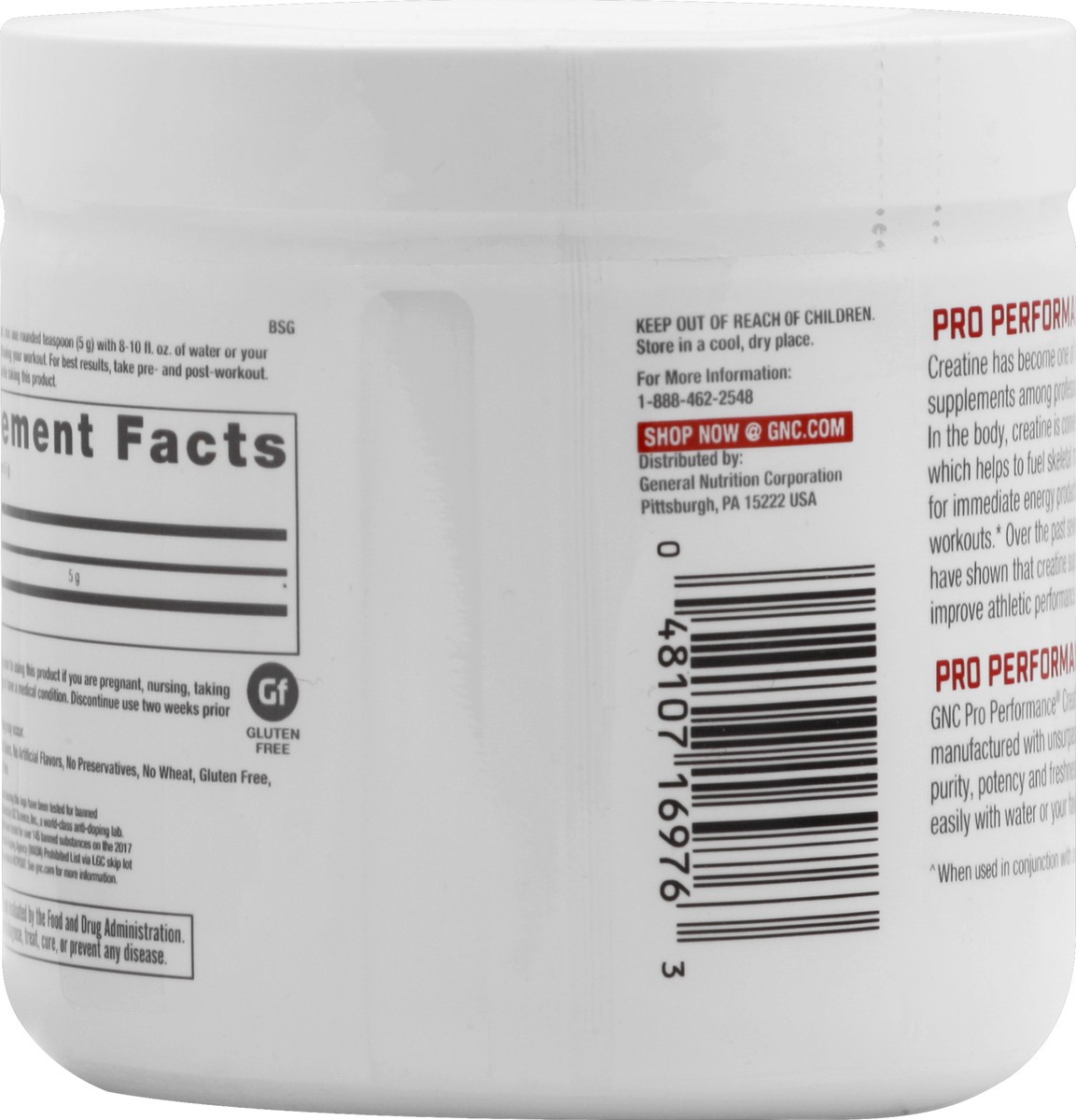 slide 6 of 7, GNC Creatine Monohydrate 8.82 oz, 8.82 oz