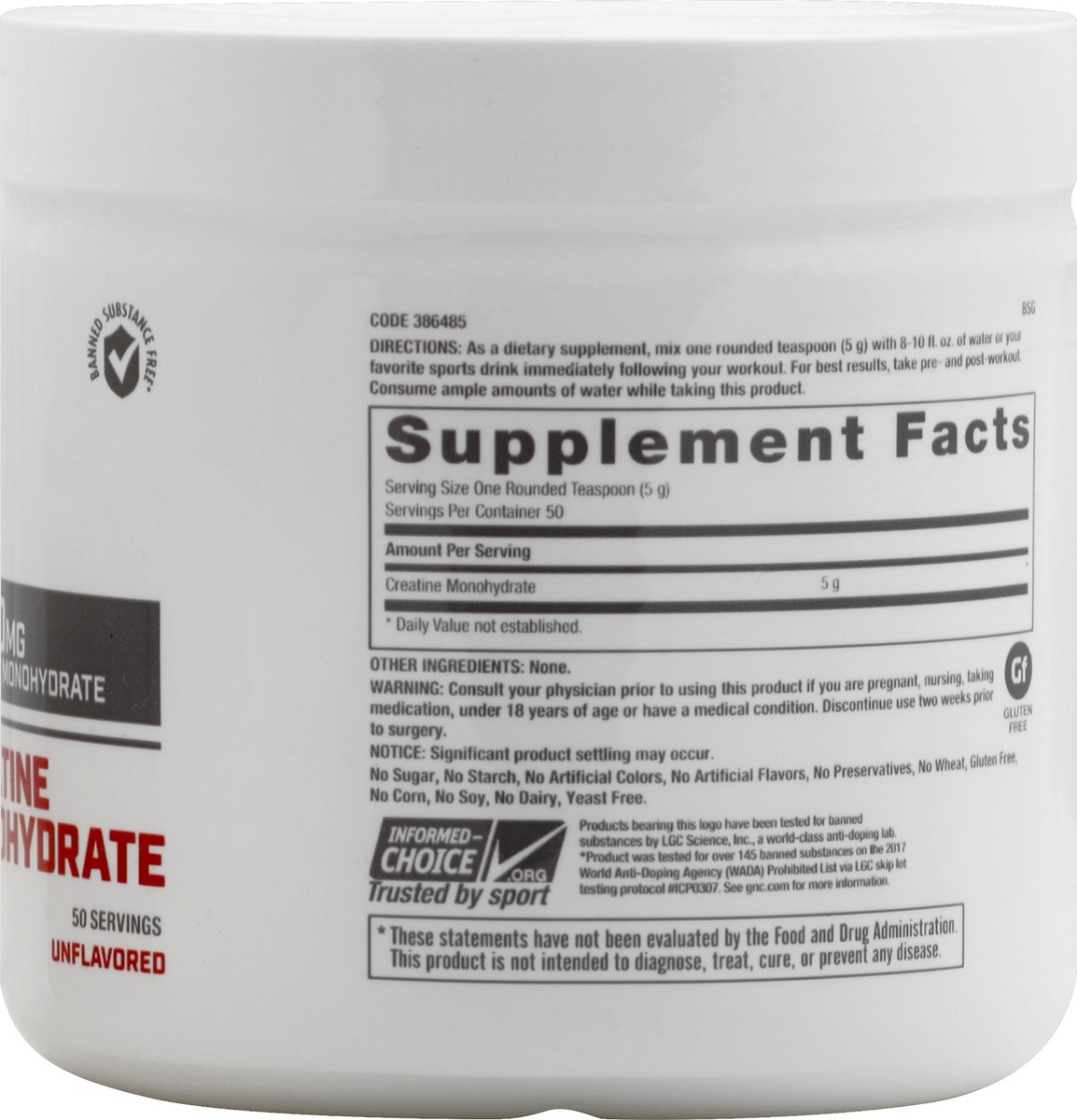 slide 2 of 7, GNC Creatine Monohydrate 8.82 oz, 8.82 oz