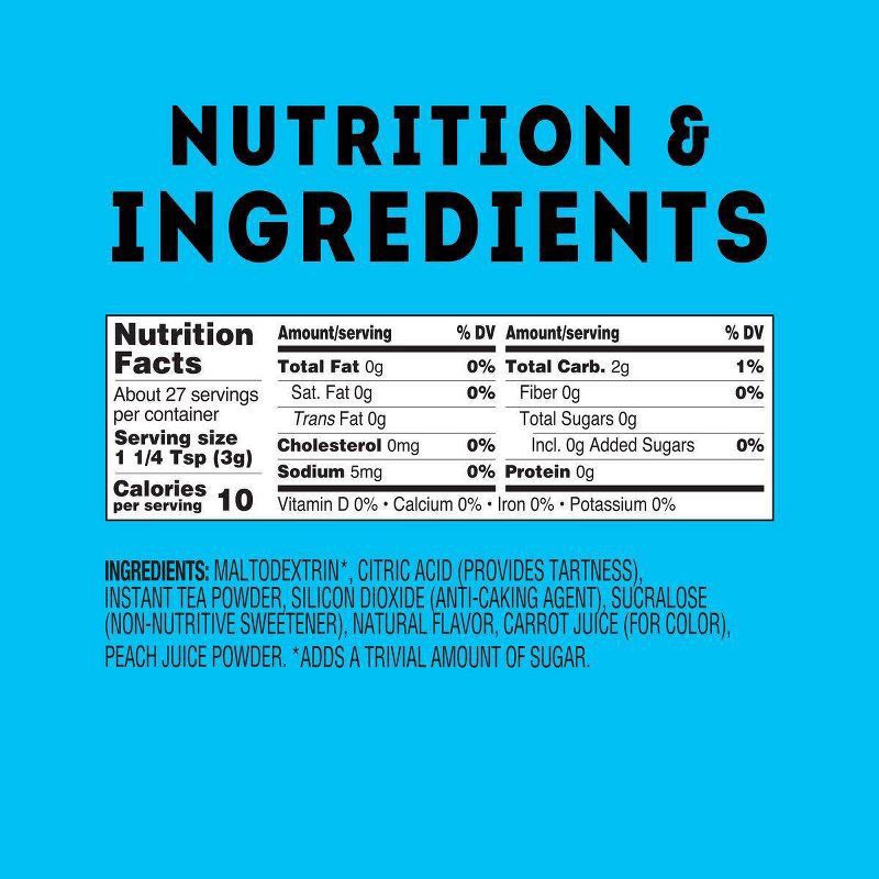 slide 3 of 5, Lipton Zero Sugar ITM 10qt Peach, 29 oz