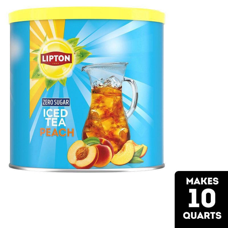 slide 4 of 5, Lipton Zero Sugar ITM 10qt Peach, 29 oz