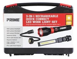 Prime 3-in-1 Rechargeable Quick Connect LED Work Light Set