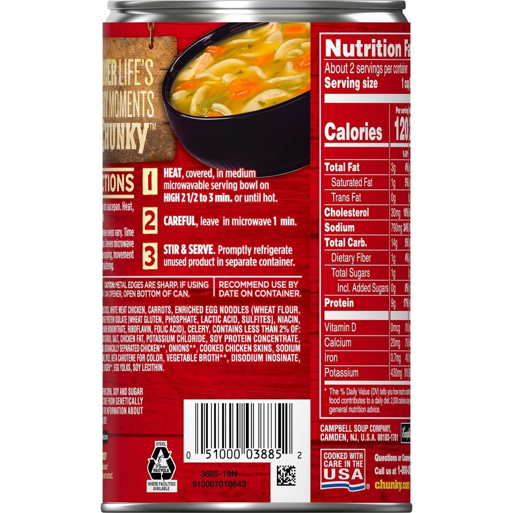 slide 5 of 5, Campbell's Chunky Classic Chicken Noodle Soup - 18.6oz, 18.6 oz