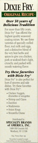 slide 3 of 4, Dixie Fry Original Recipe Coating Mix, 10 oz