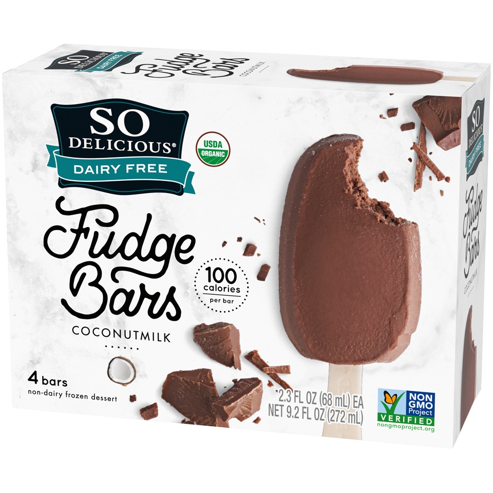 slide 3 of 8, So Delicious Dairy Free Coconut Milk Fudge Bars, 4 ct; 2.3 fl oz