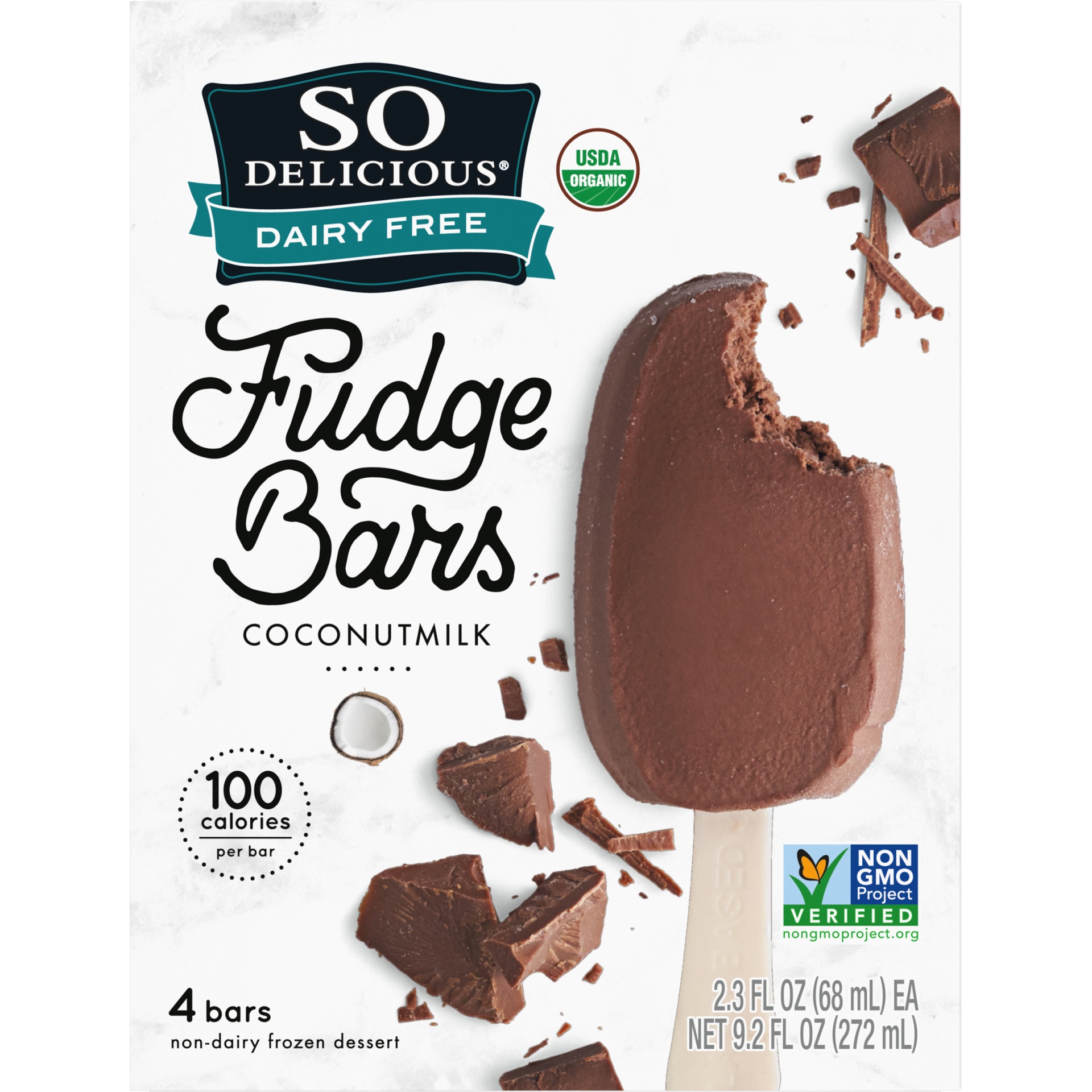 slide 6 of 8, So Delicious Dairy Free Coconut Milk Fudge Bars, 4 ct; 2.3 fl oz