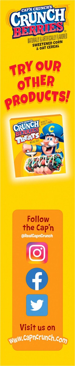 slide 12 of 12, Cap'n Crunch Sweetened Corn & Oat Cereal Crunch Berries Naturally & Artificially Flavored 20.5 Oz, 20.5 oz