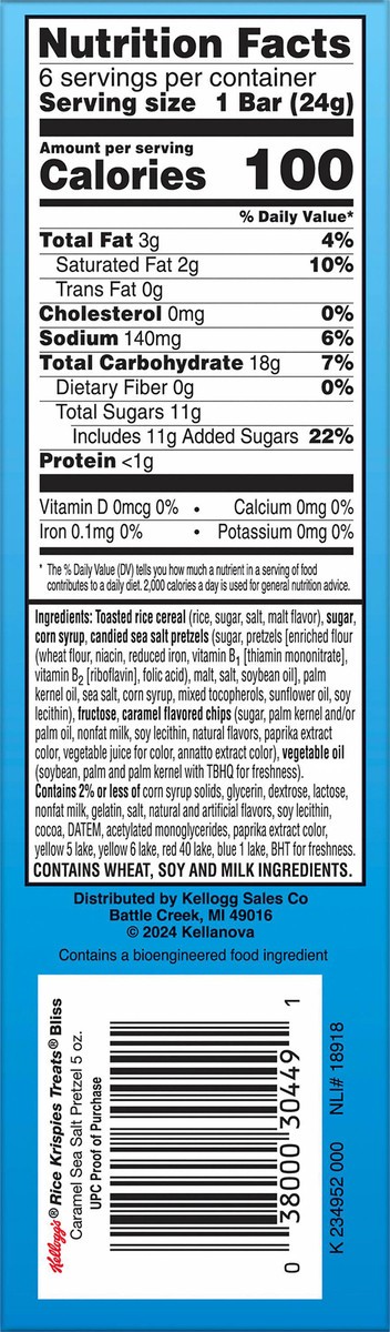 slide 6 of 14, Rice Krispies Treats Squares Caramel Pretzel 5oz, 6 ct