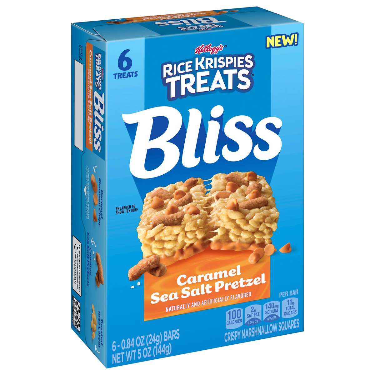 slide 12 of 14, Rice Krispies Treats Squares Caramel Pretzel 5oz, 6 ct