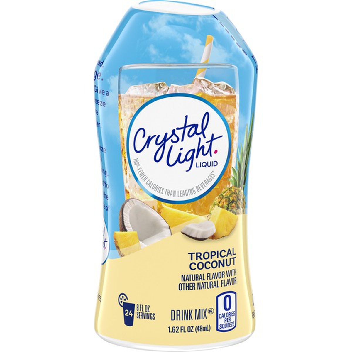 slide 1 of 1, Crystal Light Tropical Coconut Naturally Flavored Drink Mix, 1.62 fl oz