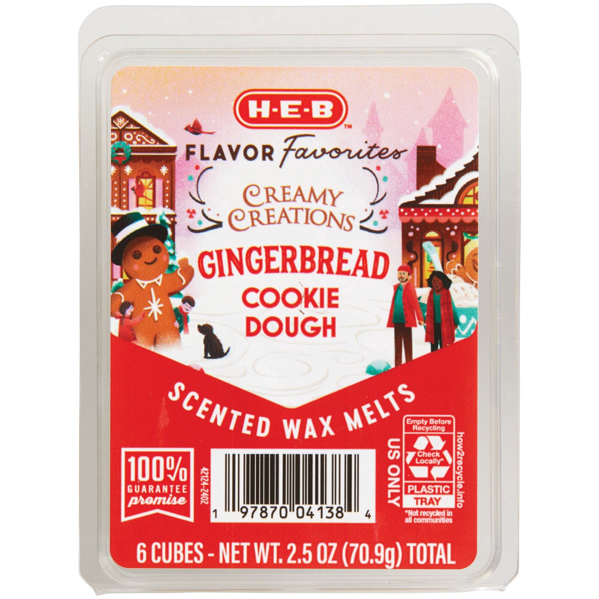 slide 1 of 1, H-E-B Flavor Favorites Gingerbread Cookie Dough Scented Wax Melts, 2.5 oz