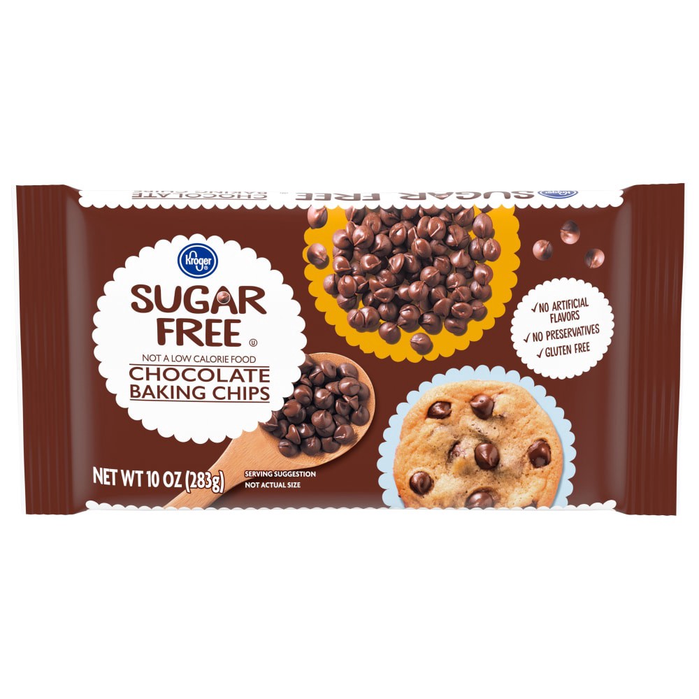 slide 1 of 2, Kroger Sugar Free Chocolate Baking Chips, 10 oz