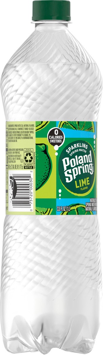 slide 2 of 7, Poland Spring Sparkling Water, Zesty Lime- 33.8 oz, 33.8 oz