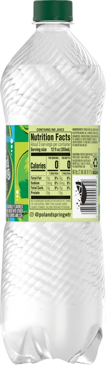 slide 3 of 7, Poland Spring Sparkling Water, Zesty Lime- 33.8 oz, 33.8 oz