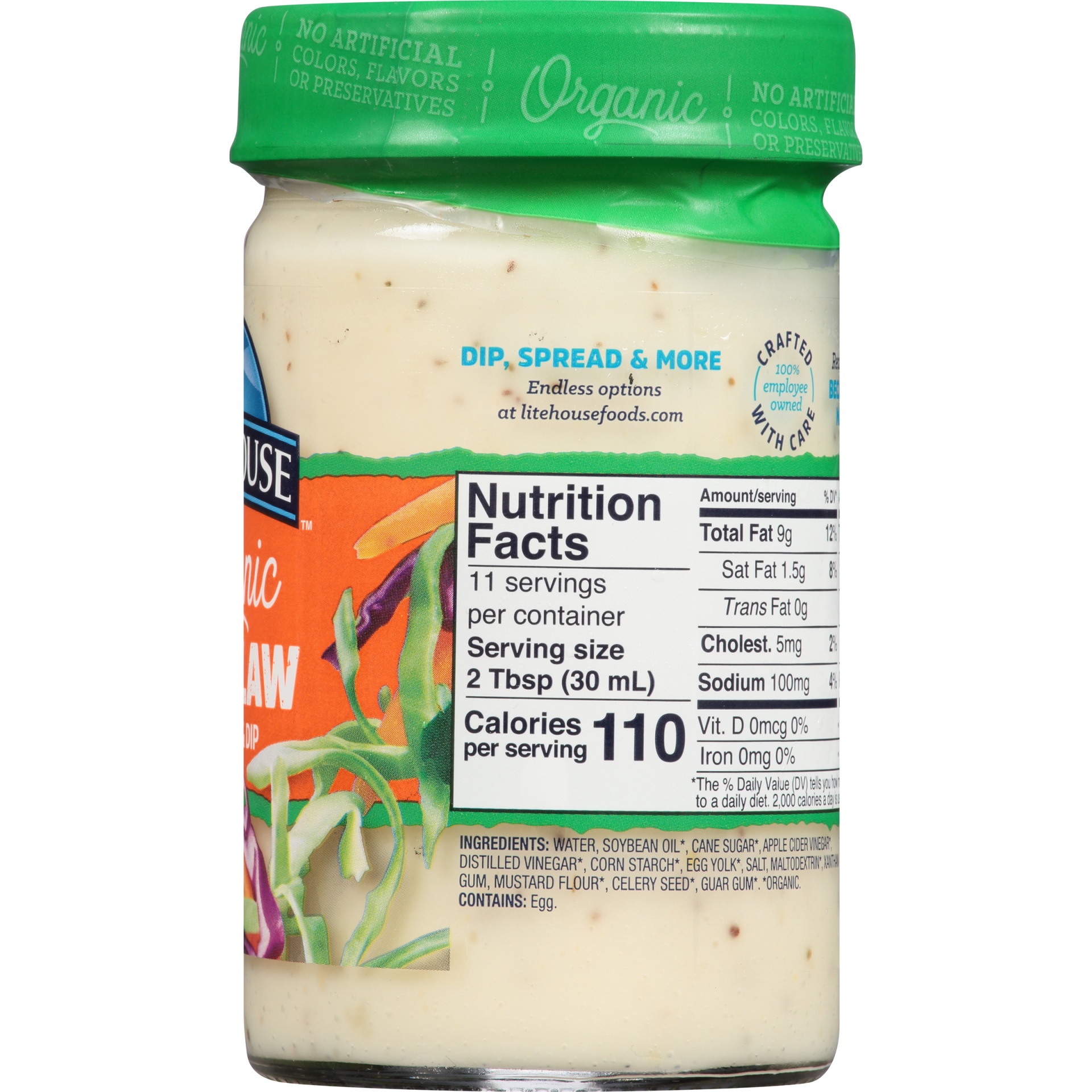 slide 6 of 6, Litehouse Organic Coleslaw Dressing & Dip 11 fl. oz. Jar, 11 oz