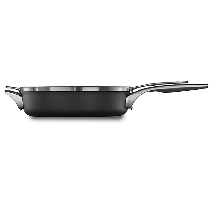 slide 1 of 2, Calphalon Premier Space Saving Hard Anodized Nonstick Covered Saut Pan, 5 qt