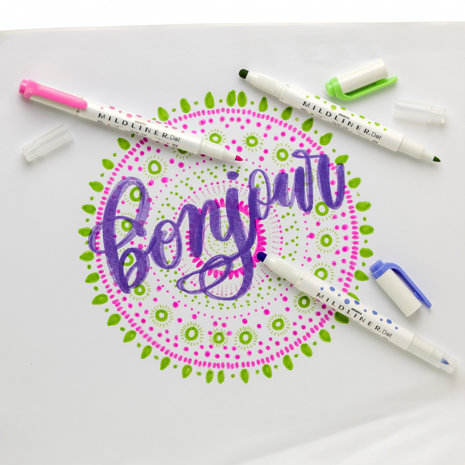 slide 4 of 5, ZEBRA Mildliner Dual-Tip Dot Marker Asst 5pk, 5 ct