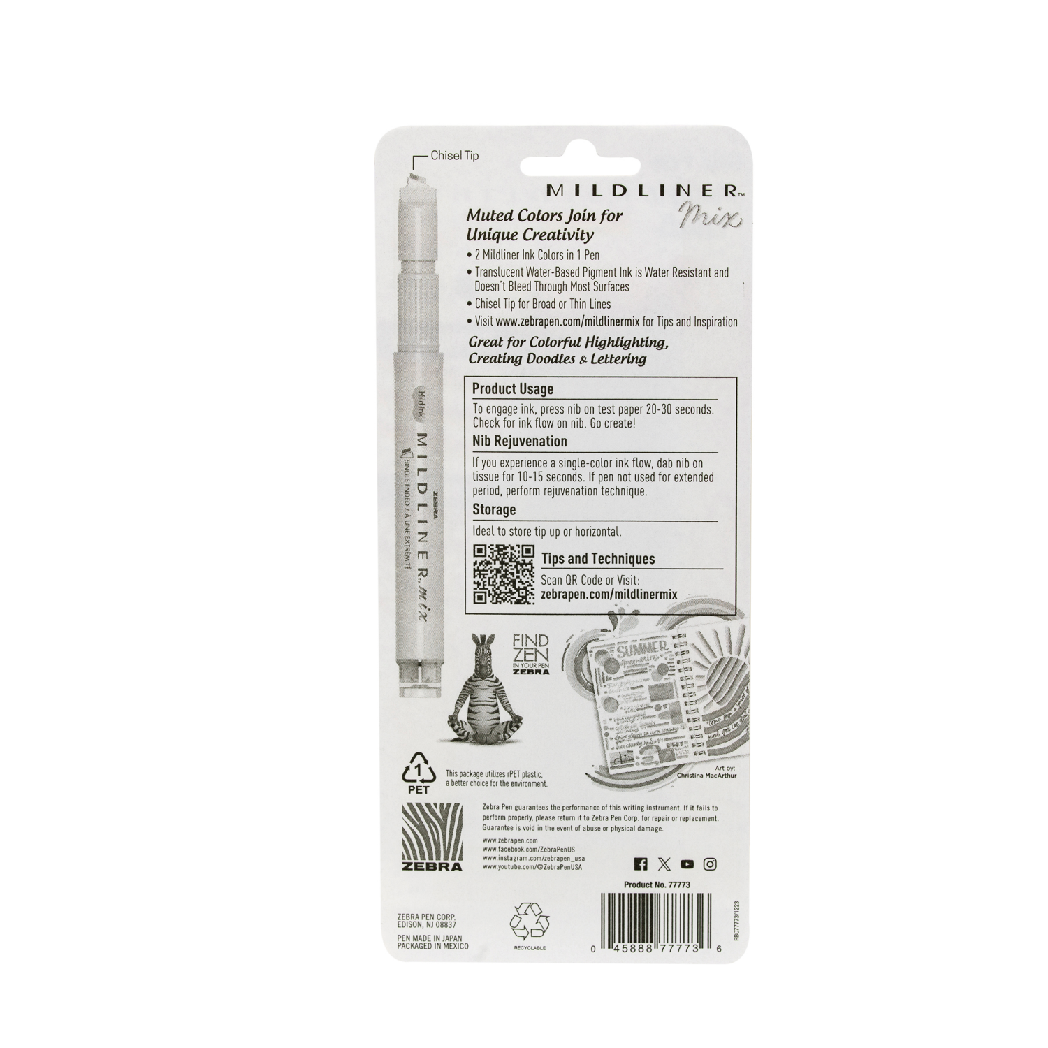 slide 2 of 4, ZEBRA Mildliner Mix Cool 3pk-NEW2024, 3 ct