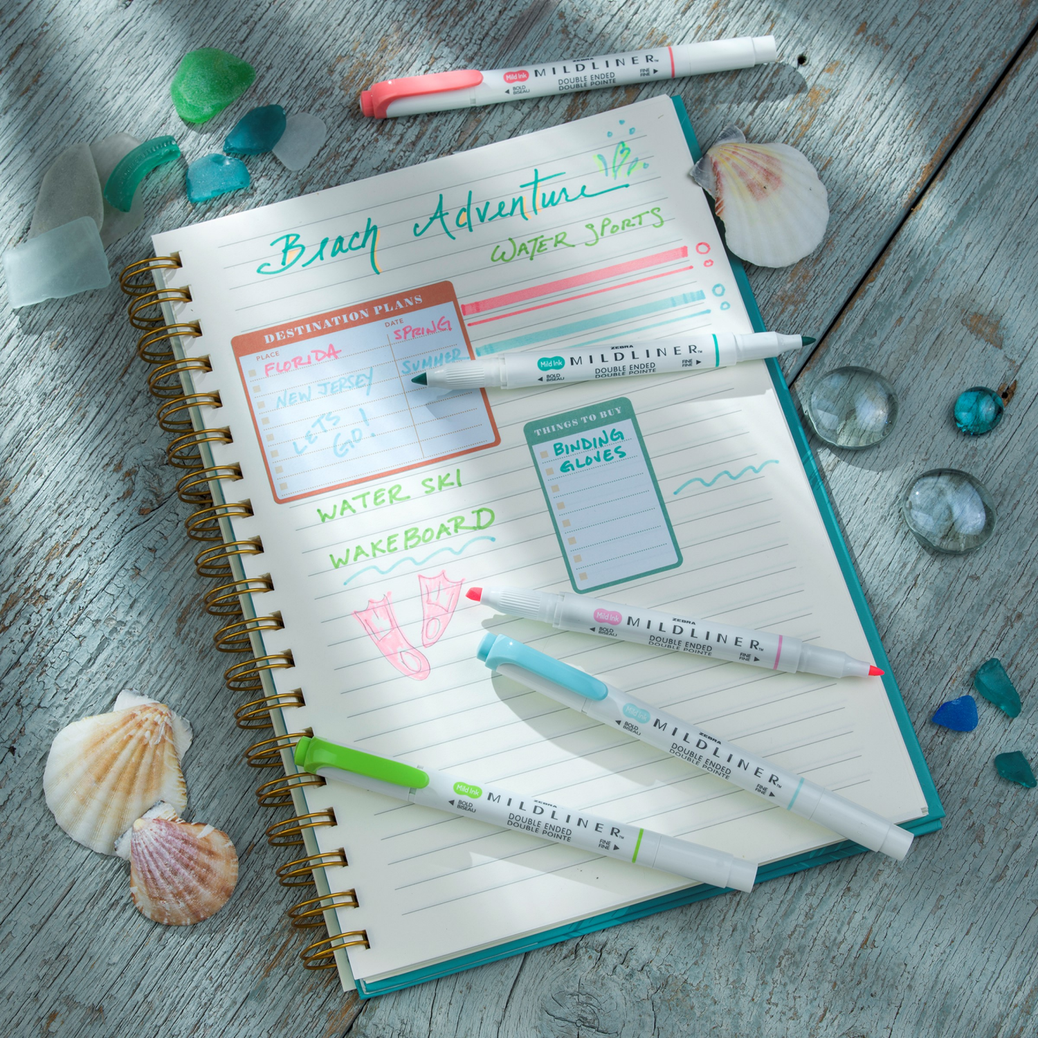 slide 3 of 6, ZEBRA Mildliner Dble End Highlighter Trop 10pk, 10 ct