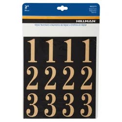 Hillman 2" Black and Gold Number Pack