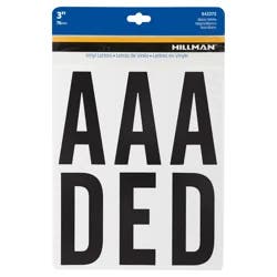 Hillman Reflective Adhesive Letter Pack, 3"