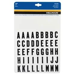 Hillman 1" Black and White Letter & Number Pack