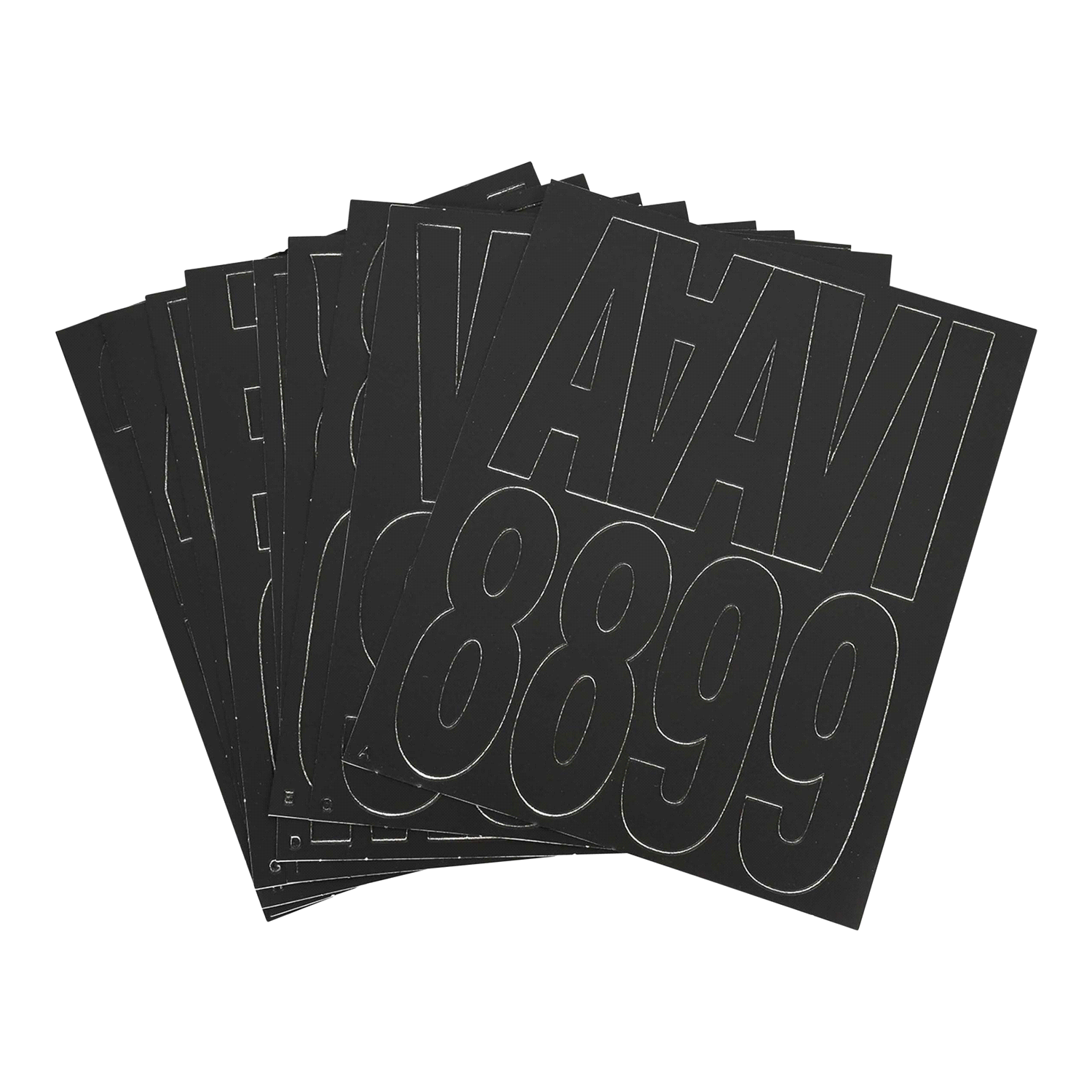 slide 2 of 2, Hillman 3" Black Letter & Number Pack, 3 in