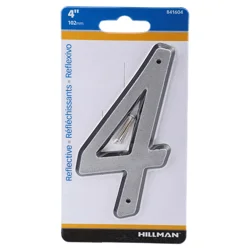 Hillman 4" Nail-On Reflective House Number 4