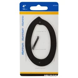 Hillman 4" Nail-On Aluminum House Number 0"