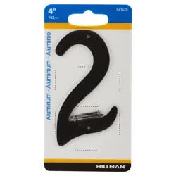 Hillman 4" Nail-On Aluminum House Number 2"