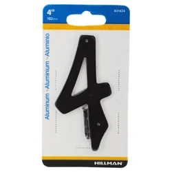 Hillman 4" Nail-On Aluminum House Number 4"