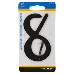 Hillman 4" Nail-On Aluminum House Number 8
