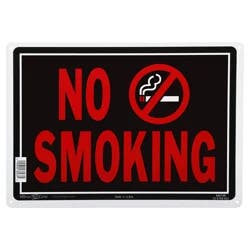 Hillman No Smoking Sign, 10" x 14"