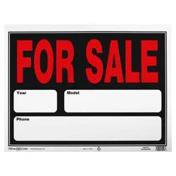 Hillman Automobile For Sale Sign, 15" x 21"