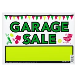 Hillman Vibrant Garage Sale Sign, 10" x 14"