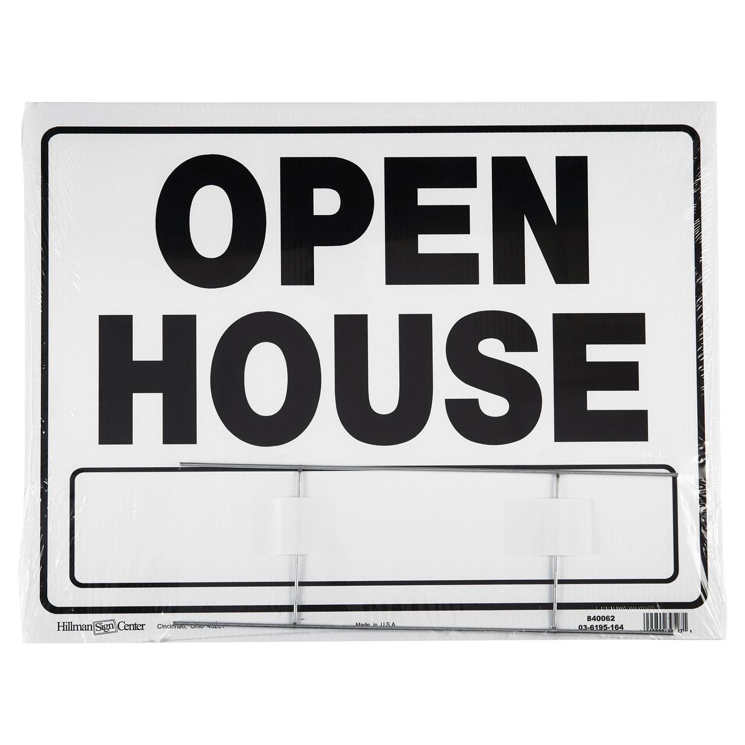 slide 1 of 1, Hillman Open House Sign with Frame, 20" x 24", 20 in x 24 in