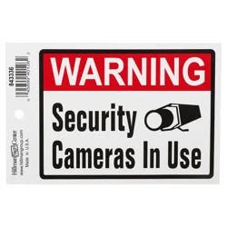 Hillman Security Cameras In Use Sign 4" x 6"
