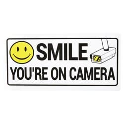 Hillman Smile You're on Camera Sign, 5" x 10