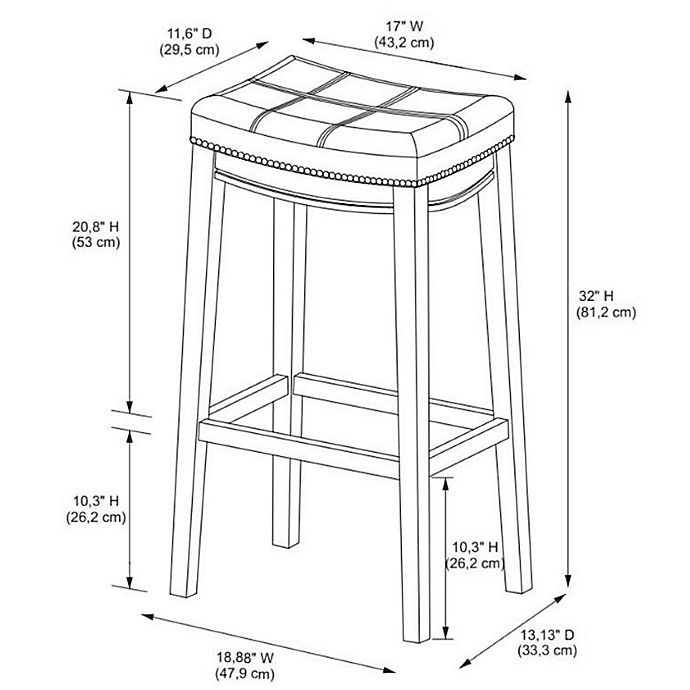 slide 2 of 6, Linon Home Westwood Counter Stool - Acacia Brown, 32 in