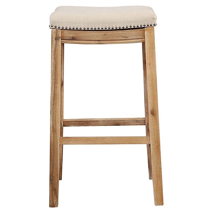 slide 3 of 6, Linon Home Westwood Counter Stool - Acacia Brown, 32 in