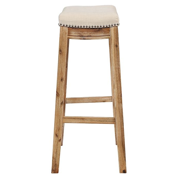 slide 4 of 6, Linon Home Westwood Counter Stool - Acacia Brown, 32 in