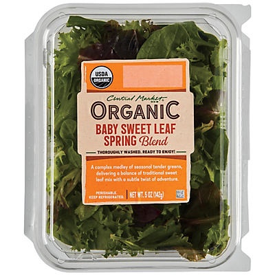 slide 1 of 1, Central Market Organics Baby Sweet Leaf Spring Mix, 5 oz